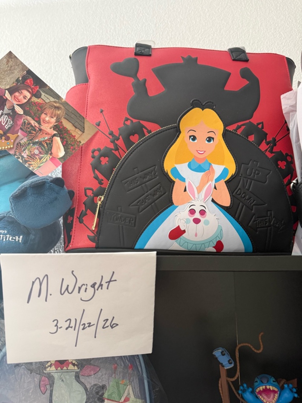 Alice in Wonderland Red & Black Graphic Tote
